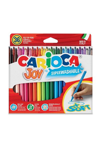 CARIOCA Joy Super Washable Felt Tip Crayons Set of 36