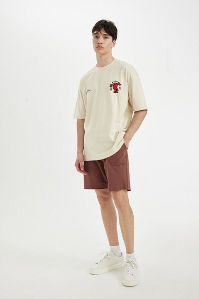 DeFacto Slim Fit Basic Straight Shorts mit Taschen – Slim Fit B8673ax24sm