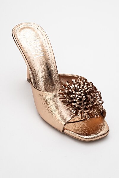 LuviShoes Shana Rose Floral Women's Thin Heeled Slippers