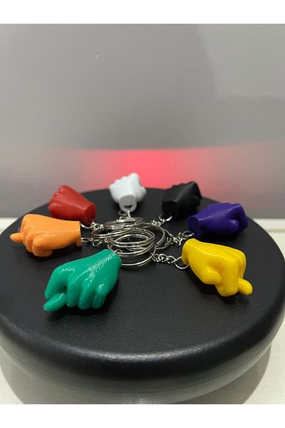 HF DESIGNER Nah Keychain Nah Marked Hand Gesture Keychain 3 Pieces