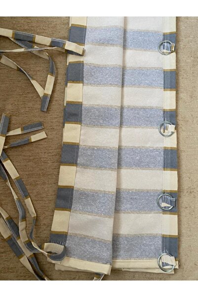 JESEM Lüks 1.Sınıf Su Geçirmez Balkon Perdesi Branda EnxBoy Gri-Krem Üst Halk...