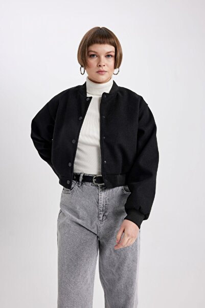 DeFacto Μπουφάν Bomber με μονόχρωμο κολάρο C0190ax23au