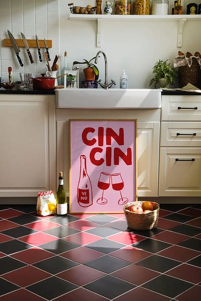512 STORE Cin Cin Cocktail Aesthetic Wall Decor Poster Painting Unframed Poster Themed Adaptation Poster
