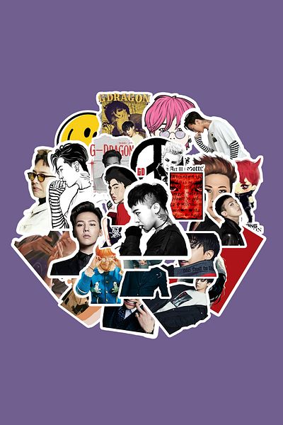 dadi ramba Pachet de autocolante G-Dragon (BigBang) - Bullet Journal - Agenda - Planificator - Autocolant pentru laptop
