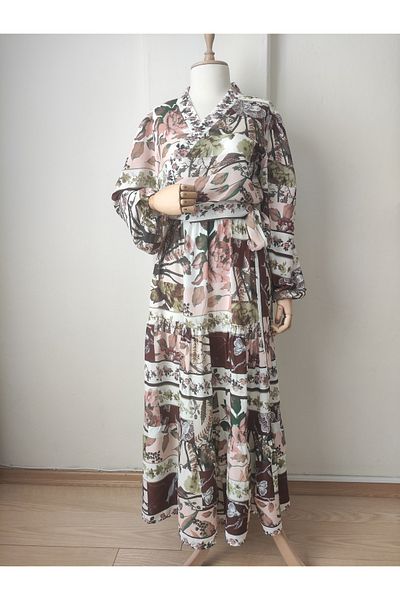 SERAH BUTİK Flower Patterned Bolero Suit
