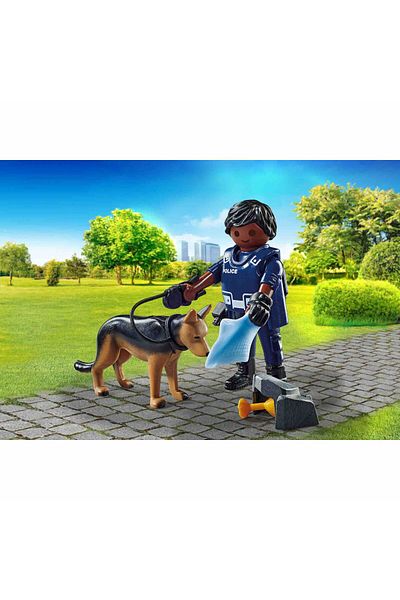 Playmobil - Policeman with Puppy Figurine