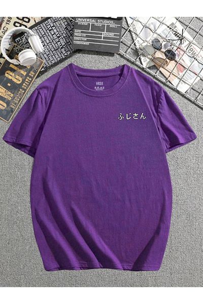 VBSVİBES Imprimat Mount Fuji - Tricou unisex oversize violet