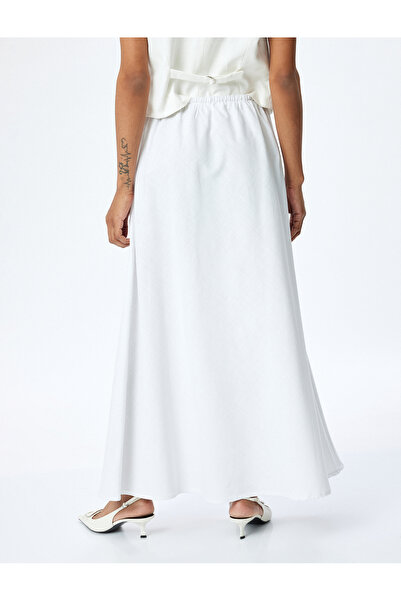 Koton Tie-detail cotton a form maxi skirt.