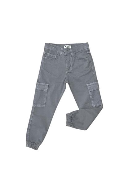 RİNDO KİDS Cargo Pocket Gabardine Pants Gray