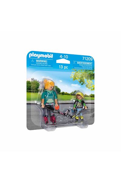 Playmobil - Set of 2 Figurines - Mother and Child Playing Hockey