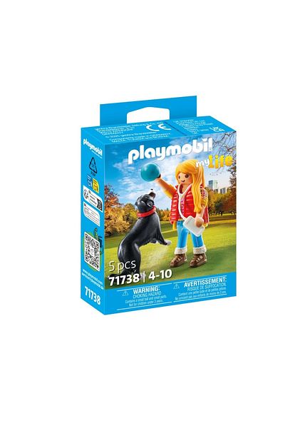 Playmobil - Woman figurine with Mountain dog collectible pet