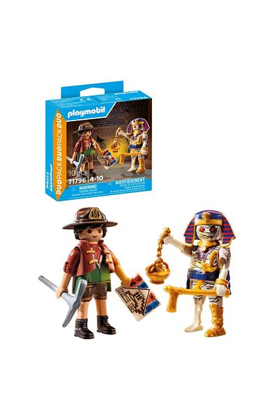 Playmobil - Set of 2 Treasure Hunter and Mummy figurines