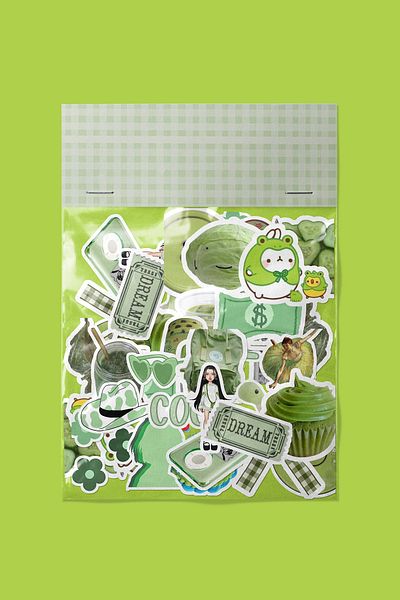 dadi ramba Πακέτο αυτοκόλλητων Green Everskies - Bullet Journal - Agenda - Planner - Notebook - Αυτοκόλλητο αυτοκόλλητο φορητού υπολογιστή
