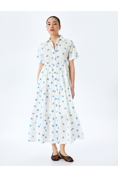 Koton فستان زهري بتصميم أزرق