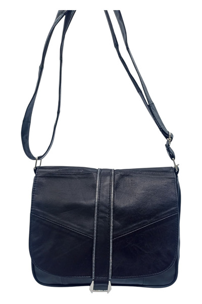 Martello Hakiki Deri Kapaklı Kadın Omuz Çantası