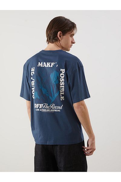 LC Waikiki Crew Neck Printed Combed Cotton Men's T-Shirt