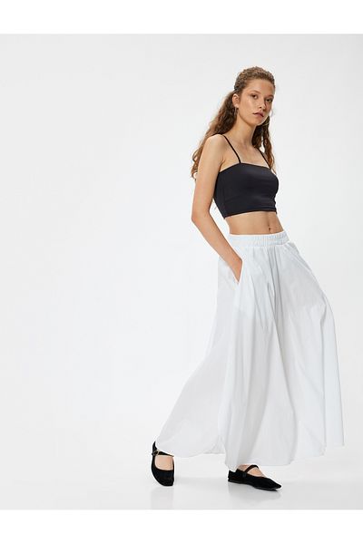 Koton New Season Crop Tank Top Basic Rope Strap Slim Fit