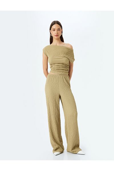 Koton Green Crop Top For Women