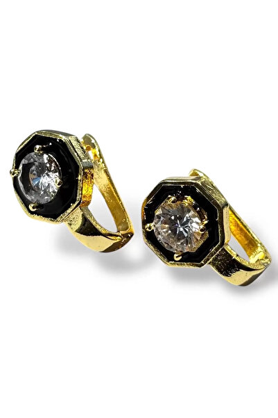 Vitastyle Altın Renk Taş Detaylı Çağla  Küpe (Çift)