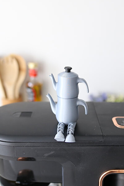 loftico Dekoratif Obje - Çay Köşesi - Çaydanlık Figürü - Ayaklı Çaydanlık 8cm