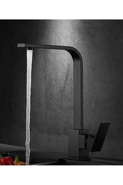 BDL ARMATÜR Black Square Kitchen Sink Faucet Mixer Luxury Guaranteed Domestic Production