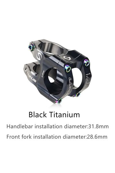 Choice Black Titanium MTB Road Bike Stem CNC Mountain Bicycle Bridge Short Power 31.8mm High Strength Climb