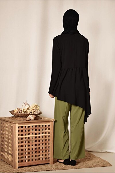 Alvina Asymetric Cut Volan Tunic 4864