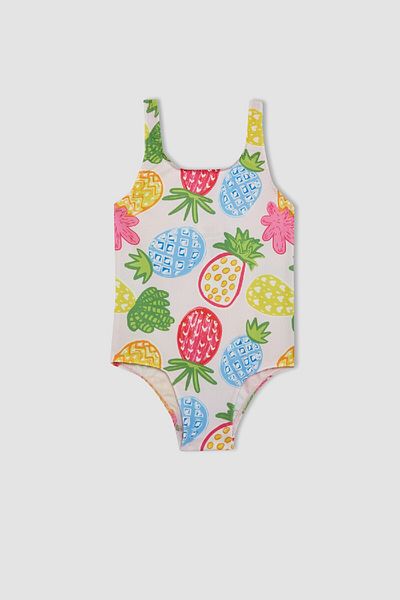 DeFacto Gemusterter Badeanzug für Baby-Mädchen - C0788A524SM