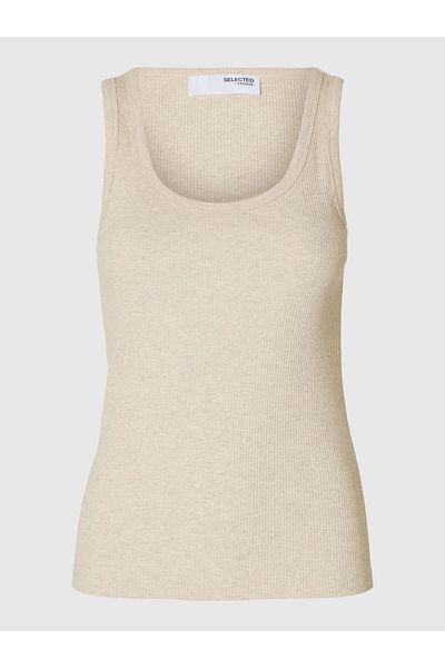 Selected Femme Tanktop Rippmuster Baumwoll