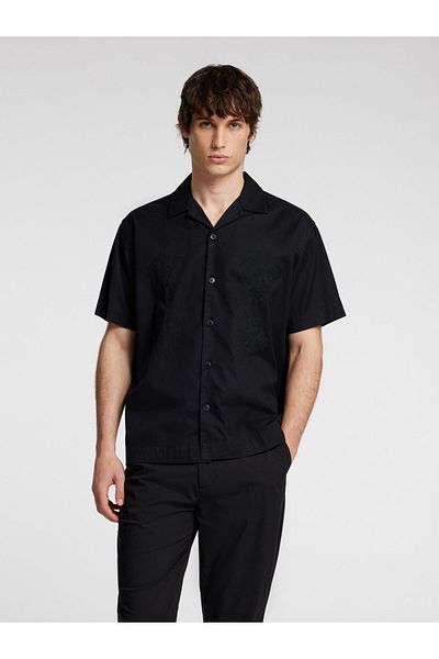 Selected Homme Kurzarmhemd Besticktes