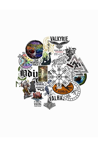 dadi ramba Nordic Mythology Sticker Pack - Bullet Journal - Agenda - Notebook - Laptop Sticker Decal