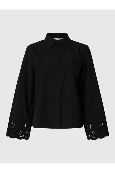Selected Femme Langarmhemd Broderie Anglaise