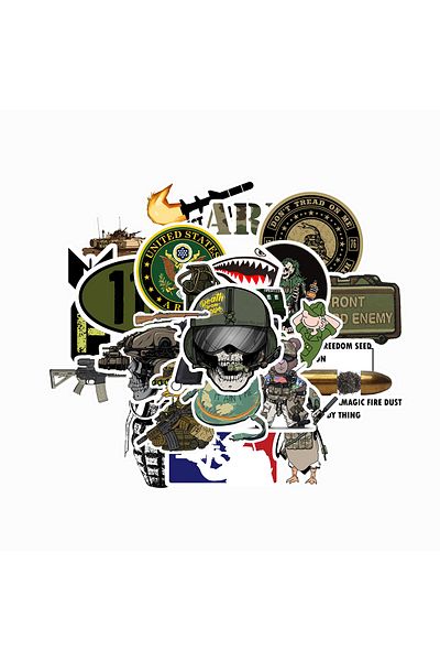 dadi ramba Military Sticker Pack - Bullet Journal - Agenda - Planner - Notebook - Laptop Sticker Decal