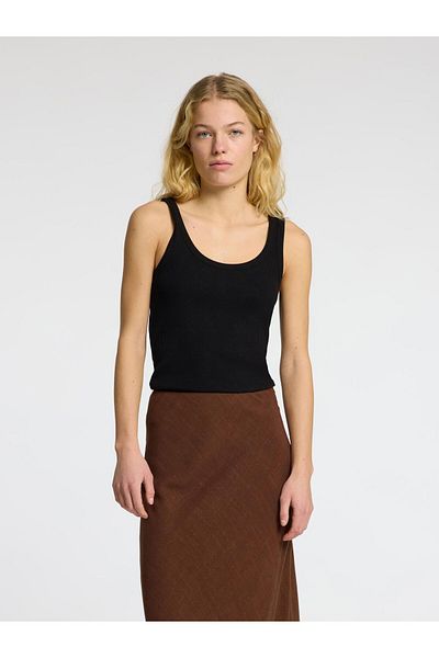 Selected Femme Tanktop Rippmuster Baumwoll