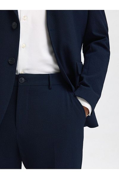 Selected Homme Anzughose Slim Fit Seersucker