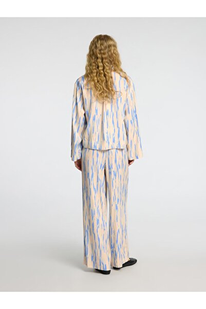 Selected Femme Hose mit weitem Bein Print