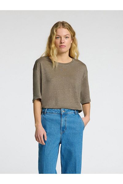 Selected Femme T-Shirt Leinen