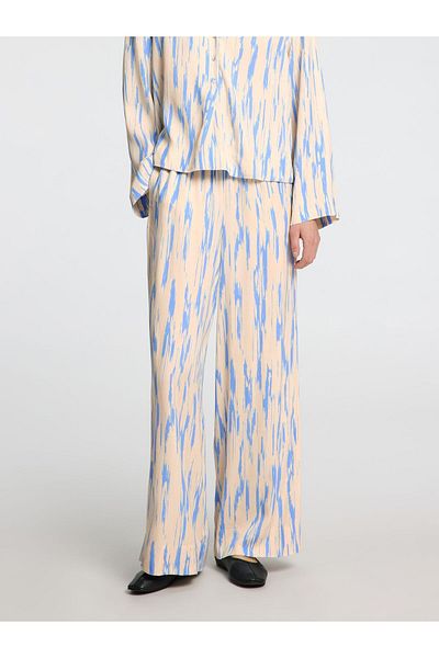 Selected Femme Hose mit weitem Bein Print