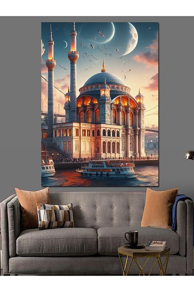 Tablomega Moscheea Ortaköy din Istanbul Pânză Decorativă - Lemn MDF Pictură