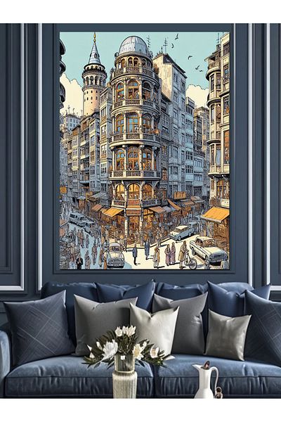 Tablomega O Pictură Decorativă din Istanbul - Lemn MDF