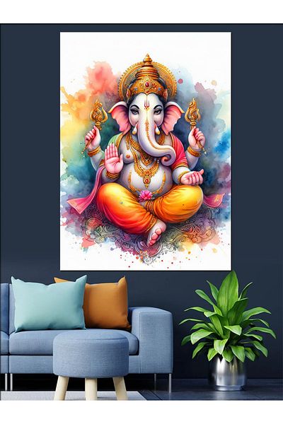 Tablomega Pânză Decorativă Ganesha - Lemn MDF