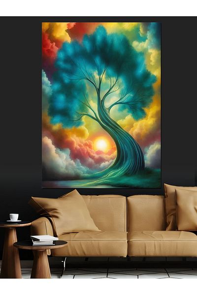 Tablomega Pânză decorativă arbore abstract - pictură din lemn MDF
