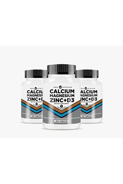 Meka Nutrition Kalsiyum Magnesyum Zinc Vitamin D 120 Tablet 3 Kutu
