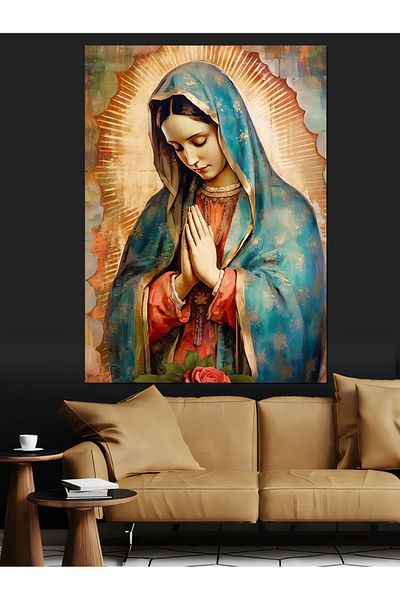 Tablomega Διακοσμητικός καμβάς Virgin Mary - Ξύλινη επιτραπέζια MDF