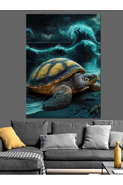 Tablomega Caretta Caretta Decorativă Pânză - Lemn MDF Pictură