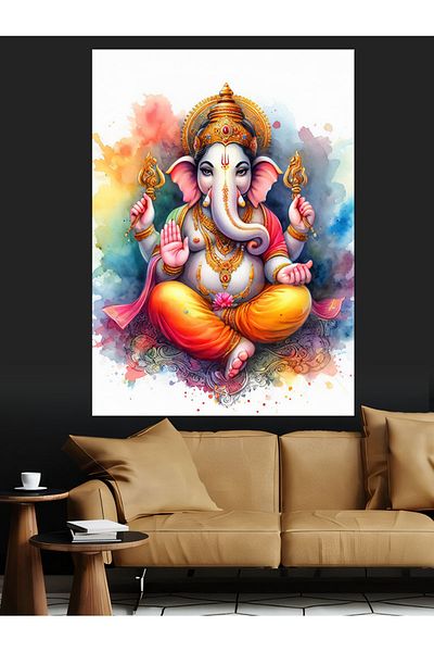 Tablomega Pânză Decorativă Ganesha - Lemn MDF