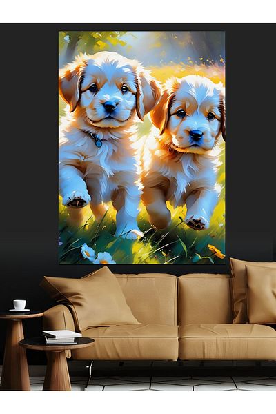 Tablomega Pânză decorativă Puppy Dog - Lemn MDF
