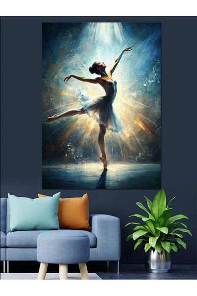 Tablomega Balerina în interiorul pânzei decorative - Lemn MDF