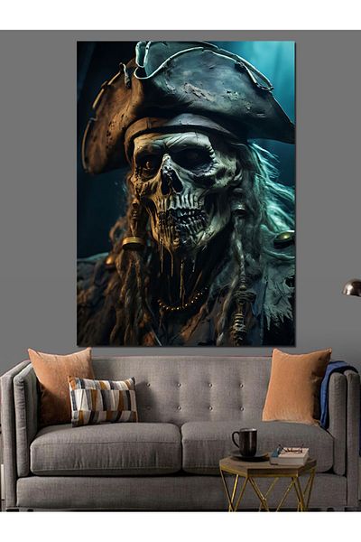 Tablomega Pânză decorativă schelet pirat - pictură din lemn MDF