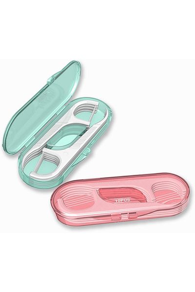 COOYA Dental Floss Sticks, with 2 Storage Cases, flossing for Family High Toughness (20 Picks)